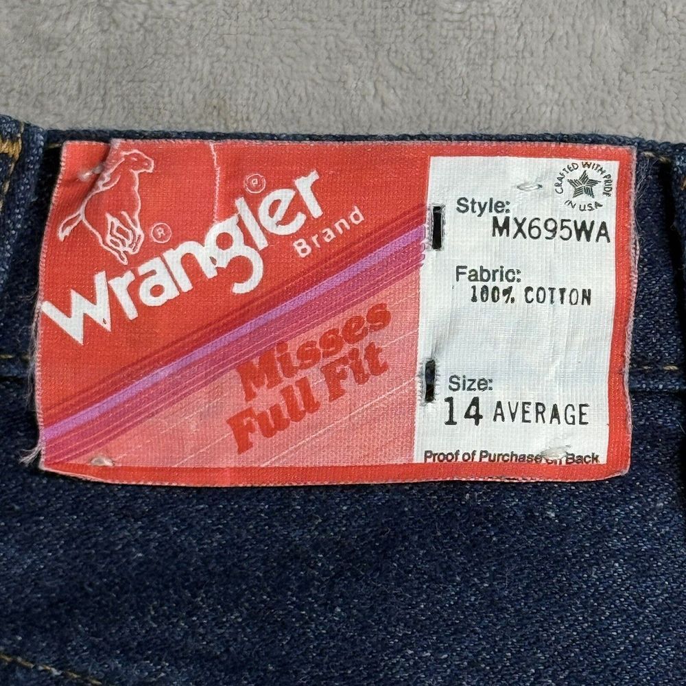 Vintage 1970s NOS Wrangler Misses Full Fit Denim Jeans 14 Regular MX695WA